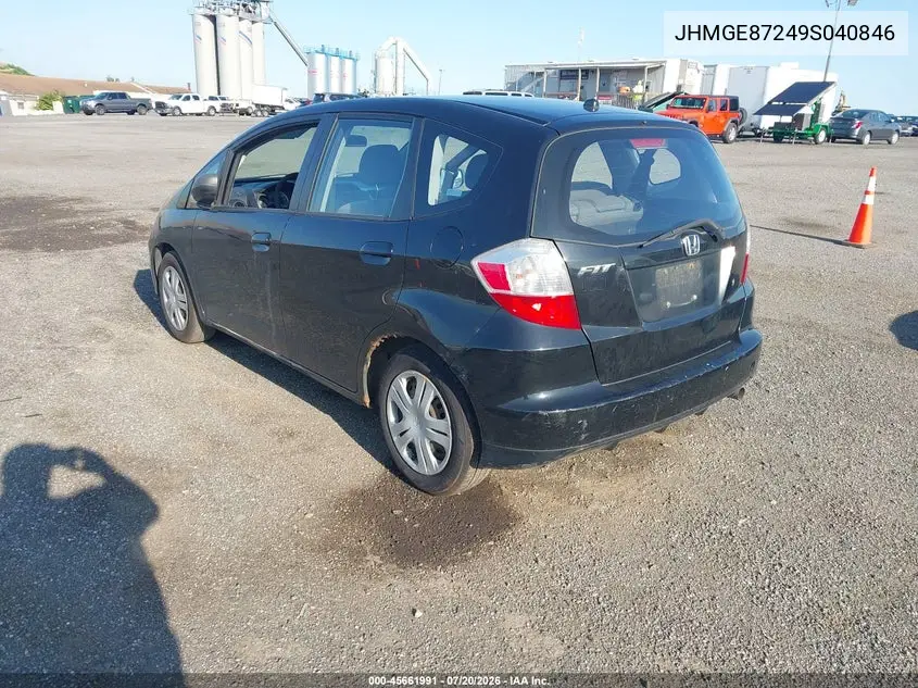 2009 Honda Fit VIN: JHMGE87249S040846 Lot: 45661991
