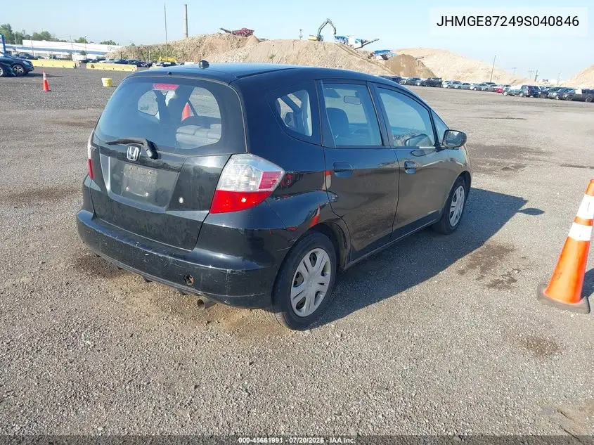 2009 Honda Fit VIN: JHMGE87249S040846 Lot: 45661991
