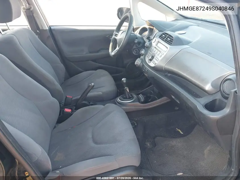 2009 Honda Fit VIN: JHMGE87249S040846 Lot: 45661991