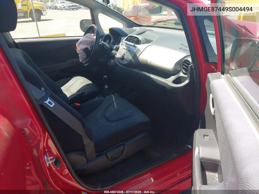 2009 Honda Fit Sport VIN: JHMGE87449S004494 Lot: 45672346