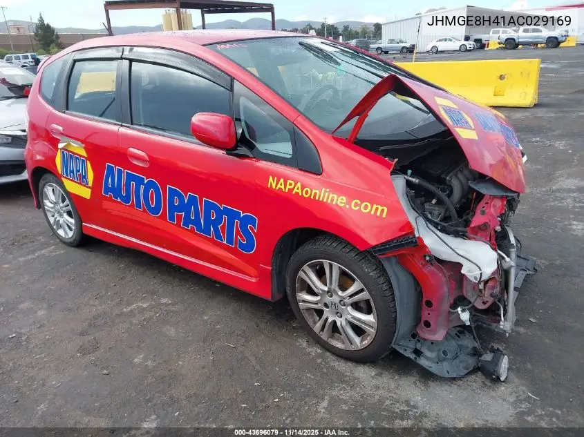 JHMGE8H41AC029169 2010 Honda Fit Sport