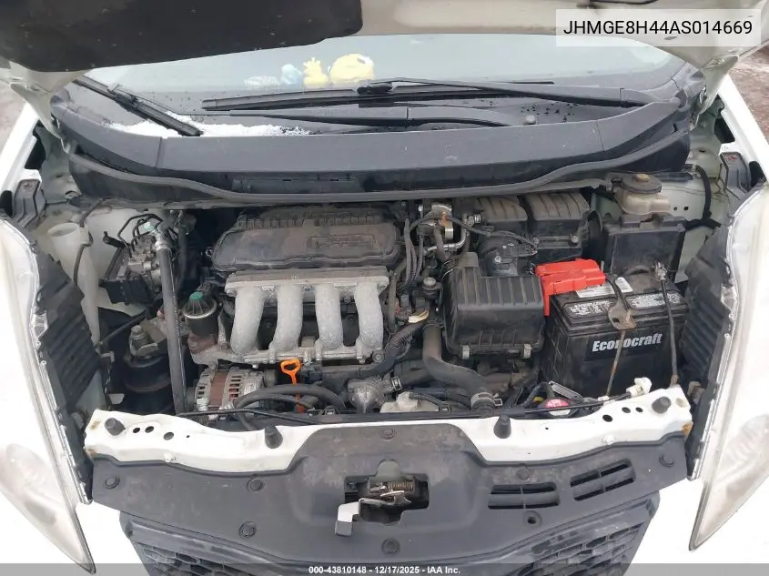 JHMGE8H44AS014669 2010 Honda Fit Sport