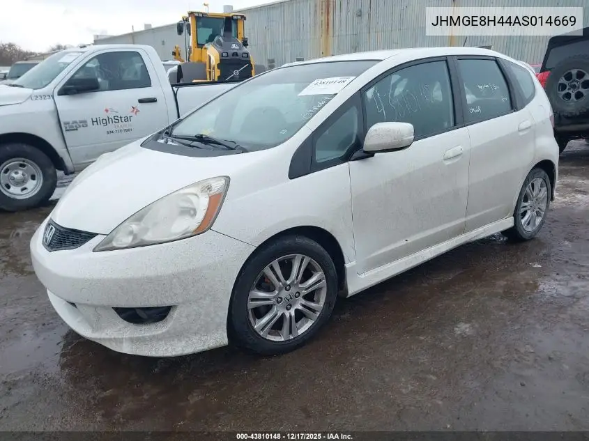 JHMGE8H44AS014669 2010 Honda Fit Sport