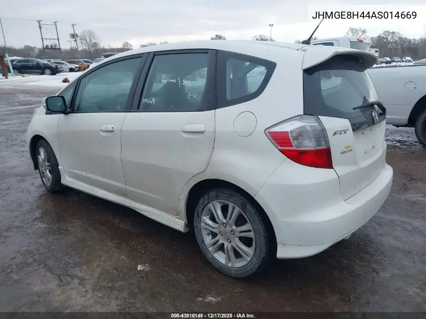 JHMGE8H44AS014669 2010 Honda Fit Sport