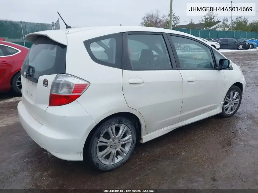 JHMGE8H44AS014669 2010 Honda Fit Sport