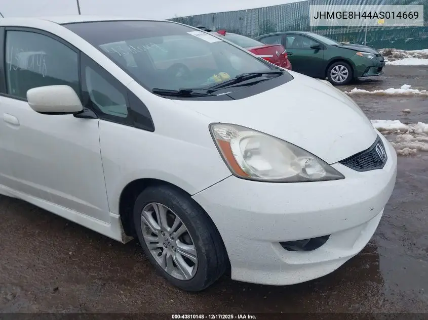 JHMGE8H44AS014669 2010 Honda Fit Sport