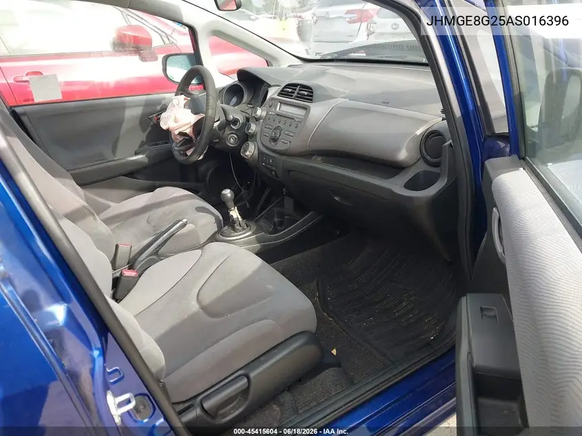 2010 Honda Fit VIN: JHMGE8G25AS016396 Lot: 45415604