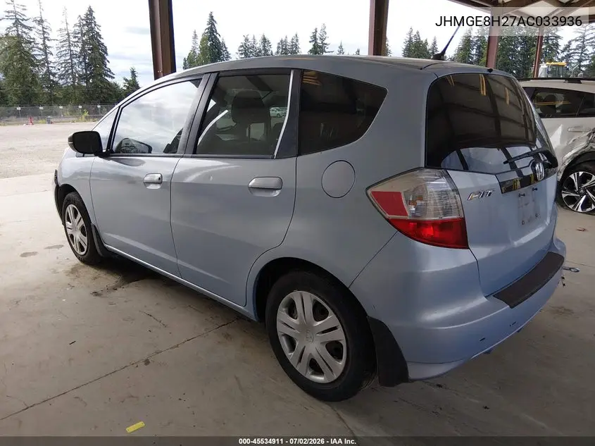 2010 Honda Fit VIN: JHMGE8H27AC033936 Lot: 45534911