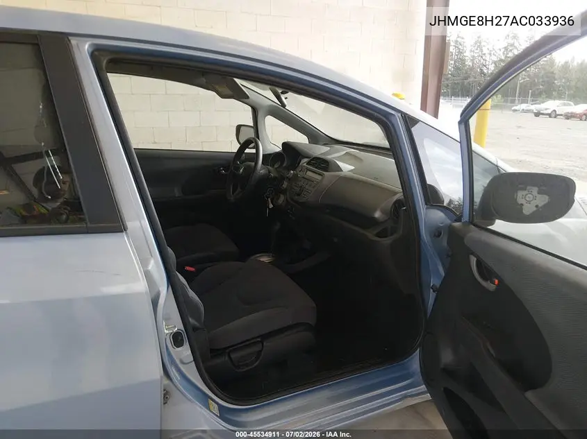 2010 Honda Fit VIN: JHMGE8H27AC033936 Lot: 45534911