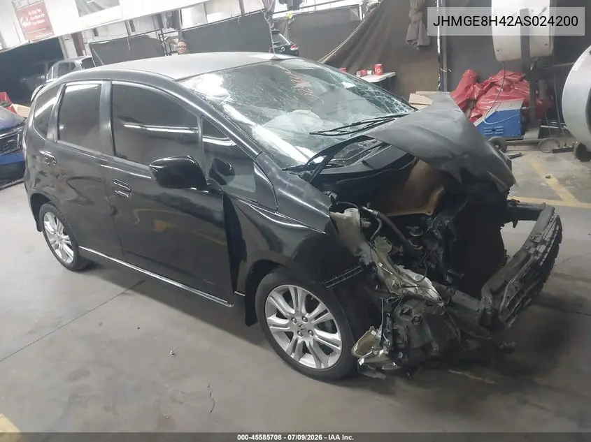 2010 Honda Fit Sport VIN: JHMGE8H42AS024200 Lot: 45585708