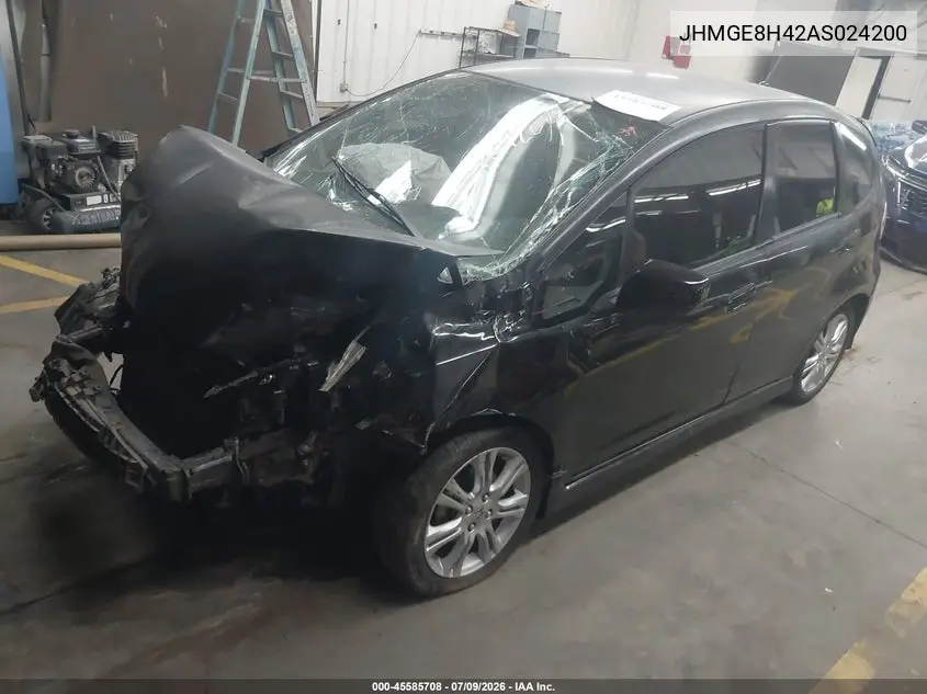 2010 Honda Fit Sport VIN: JHMGE8H42AS024200 Lot: 45585708