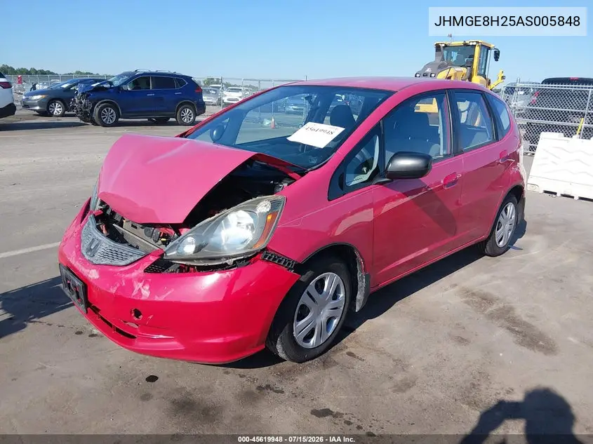 2010 Honda Fit VIN: JHMGE8H25AS005848 Lot: 45619948