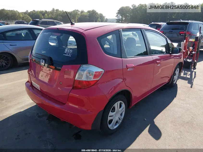 2010 Honda Fit VIN: JHMGE8H25AS005848 Lot: 45619948