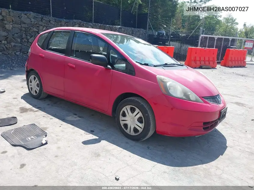 2010 Honda Fit VIN: JHMGE8H28AS007027 Lot: 45620603