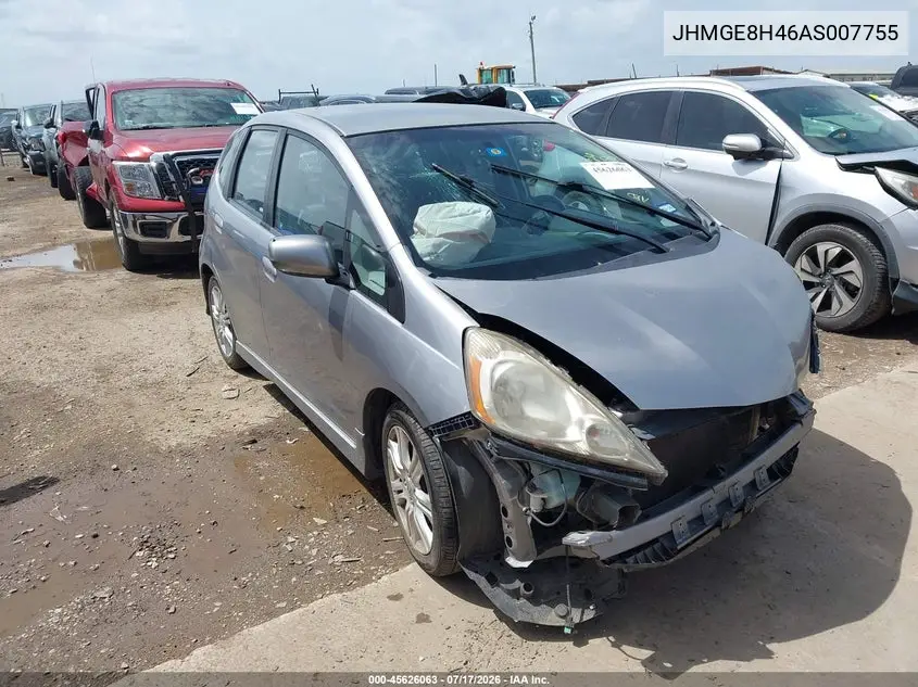 2010 Honda Fit Sport VIN: JHMGE8H46AS007755 Lot: 45626063