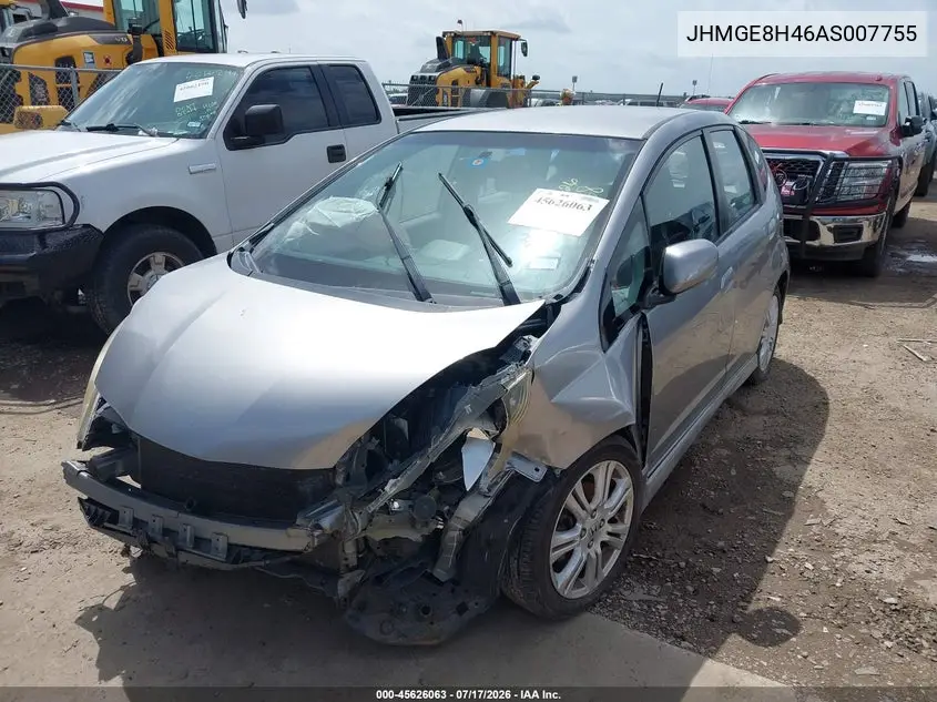 2010 Honda Fit Sport VIN: JHMGE8H46AS007755 Lot: 45626063