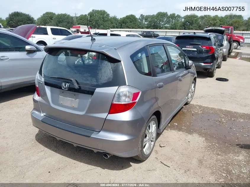 2010 Honda Fit Sport VIN: JHMGE8H46AS007755 Lot: 45626063