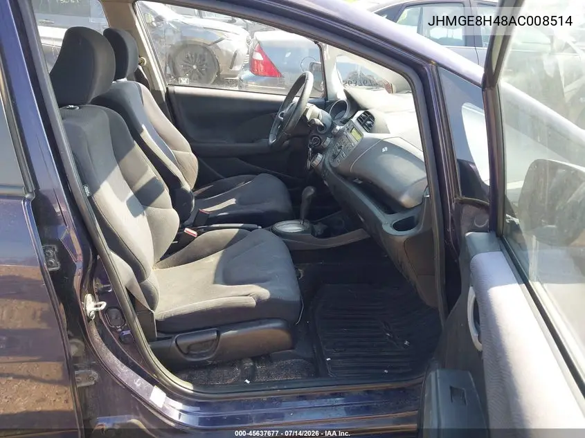 2010 Honda Fit Sport VIN: JHMGE8H48AC008514 Lot: 45637677
