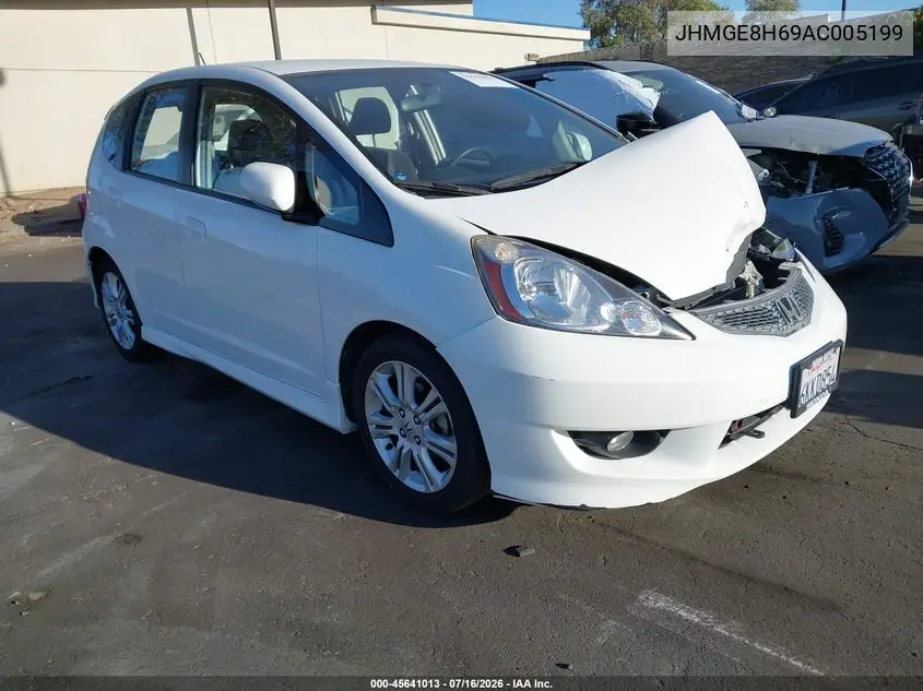2010 Honda Fit Sport VIN: JHMGE8H69AC005199 Lot: 45641013