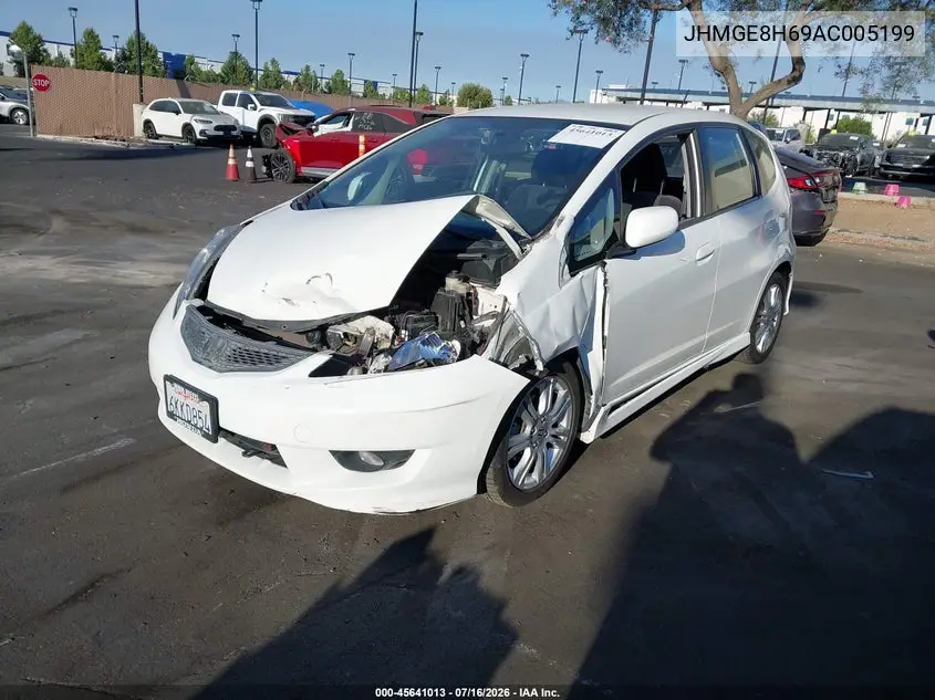 2010 Honda Fit Sport VIN: JHMGE8H69AC005199 Lot: 45641013