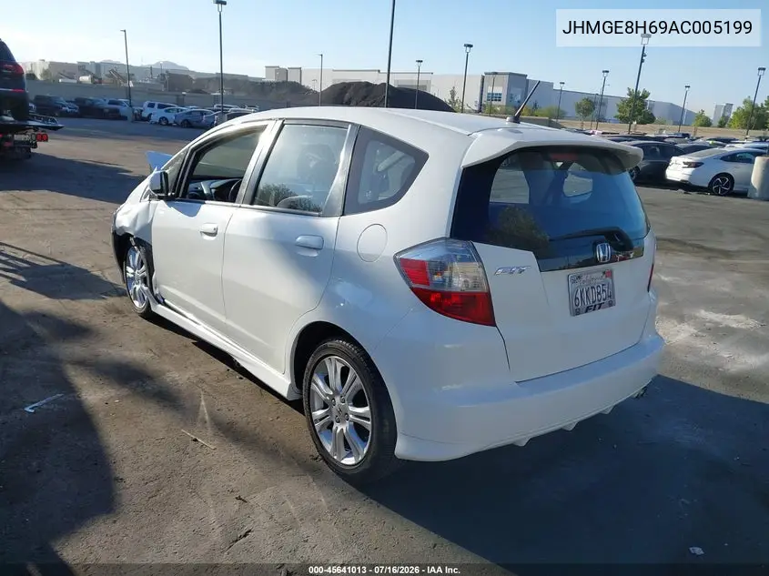 2010 Honda Fit Sport VIN: JHMGE8H69AC005199 Lot: 45641013