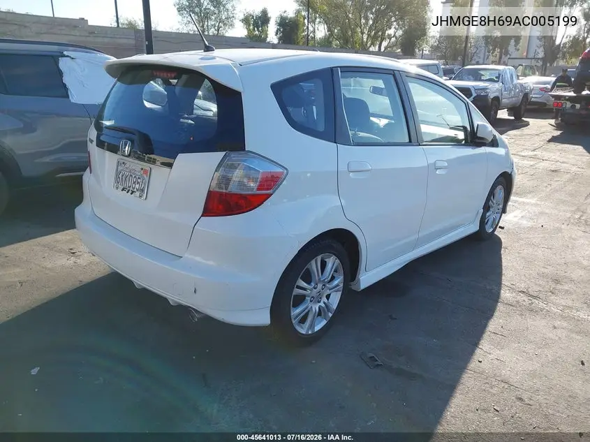2010 Honda Fit Sport VIN: JHMGE8H69AC005199 Lot: 45641013