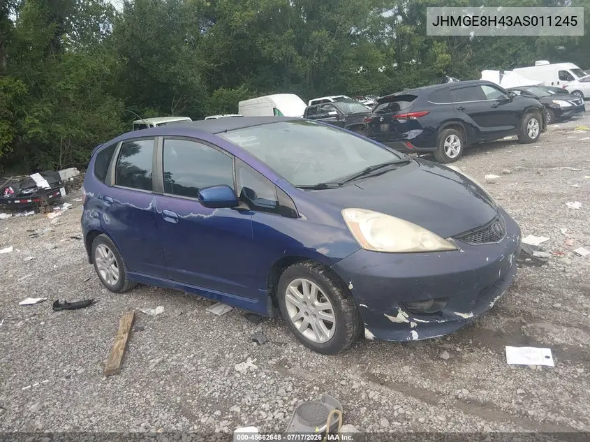 2010 Honda Fit Sport VIN: JHMGE8H43AS011245 Lot: 45662648