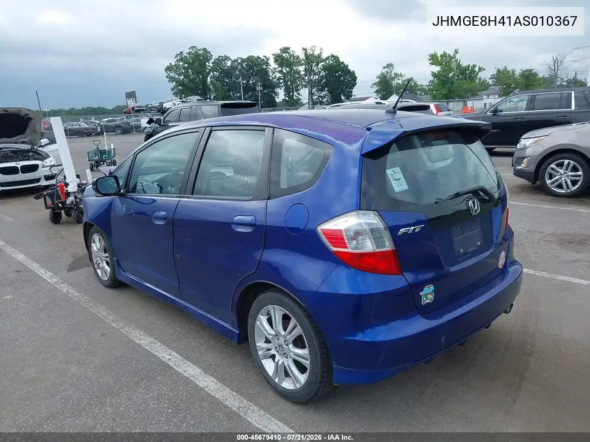 2010 Honda Fit Sport VIN: JHMGE8H41AS010367 Lot: 45679410