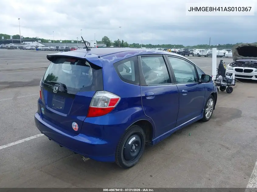 2010 Honda Fit Sport VIN: JHMGE8H41AS010367 Lot: 45679410