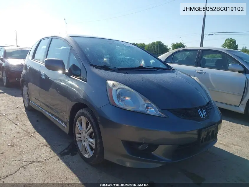 2011 Honda Fit Sport VIN: JHMGE8G52BC019102 Lot: 45237118
