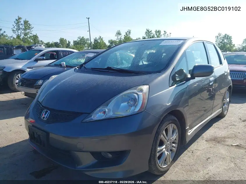 2011 Honda Fit Sport VIN: JHMGE8G52BC019102 Lot: 45237118