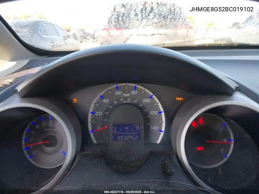 2011 Honda Fit Sport VIN: JHMGE8G52BC019102 Lot: 45237118