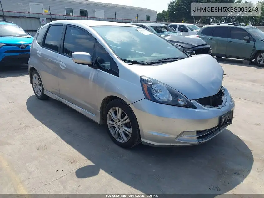 2011 Honda Fit Sport VIN: JHMGE8H5XBS003248 Lot: 45421446