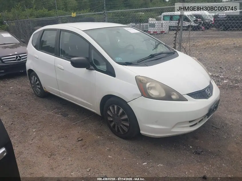 2011 Honda Fit VIN: JHMGE8H30BC005745 Lot: 45623785