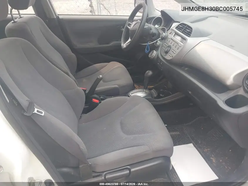 2011 Honda Fit VIN: JHMGE8H30BC005745 Lot: 45623785