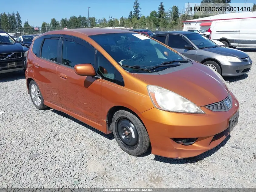 2011 Honda Fit Sport VIN: JHMGE8G59BS001430 Lot: 45633042