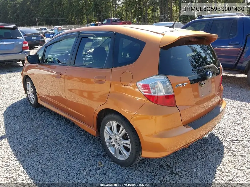 2011 Honda Fit Sport VIN: JHMGE8G59BS001430 Lot: 45633042