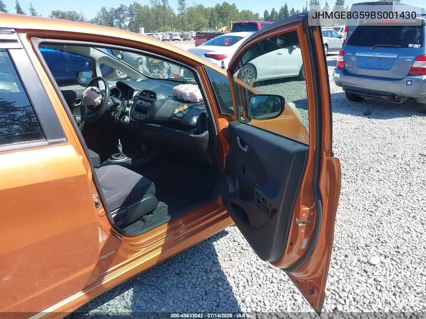 2011 Honda Fit Sport VIN: JHMGE8G59BS001430 Lot: 45633042