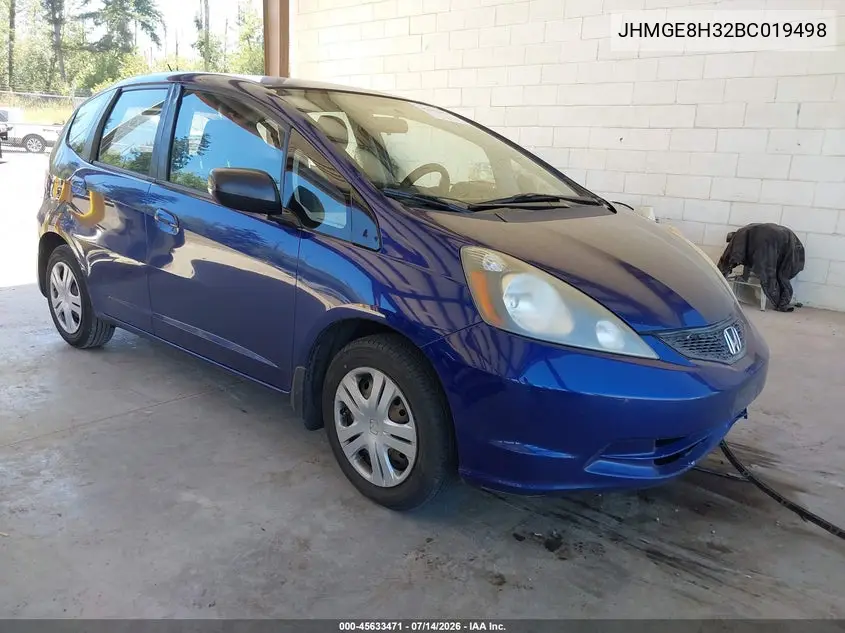 2011 Honda Fit VIN: JHMGE8H32BC019498 Lot: 45633471