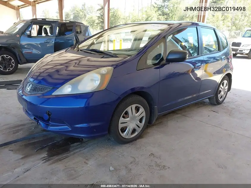 2011 Honda Fit VIN: JHMGE8H32BC019498 Lot: 45633471