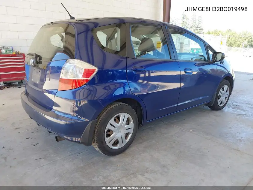 2011 Honda Fit VIN: JHMGE8H32BC019498 Lot: 45633471
