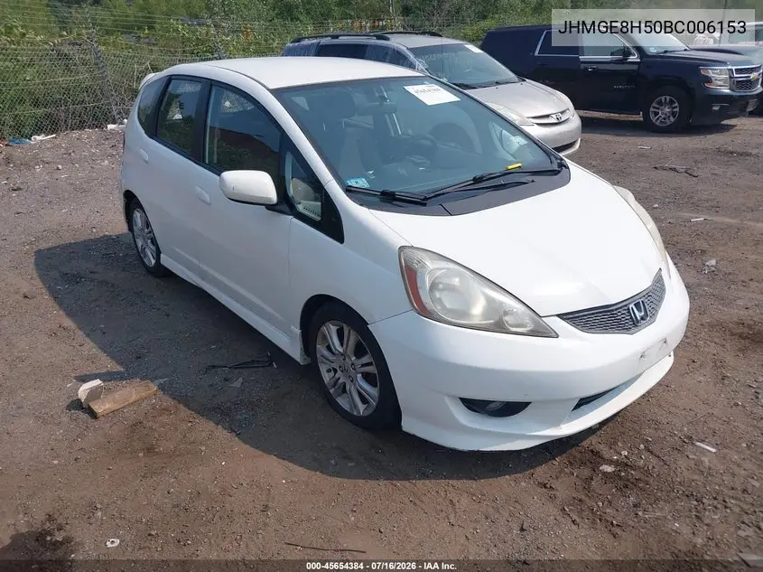 2011 Honda Fit Sport VIN: JHMGE8H50BC006153 Lot: 45654384
