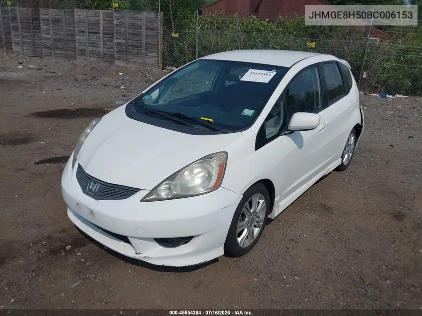 2011 Honda Fit Sport VIN: JHMGE8H50BC006153 Lot: 45654384