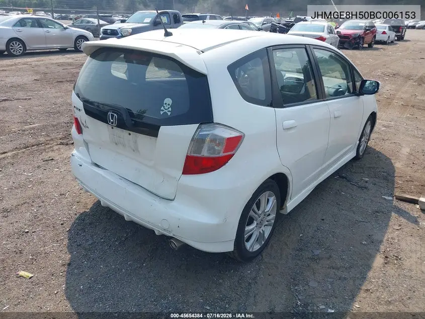 2011 Honda Fit Sport VIN: JHMGE8H50BC006153 Lot: 45654384