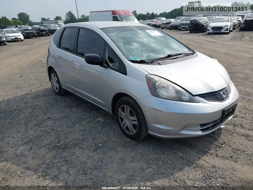 2011 Honda Fit VIN: JHMGE8H31BC013451 Lot: 45665377