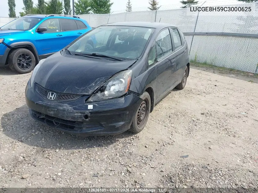 2012 Honda Fit Lx VIN: LUCGE8H59C3000625 Lot: 12626101