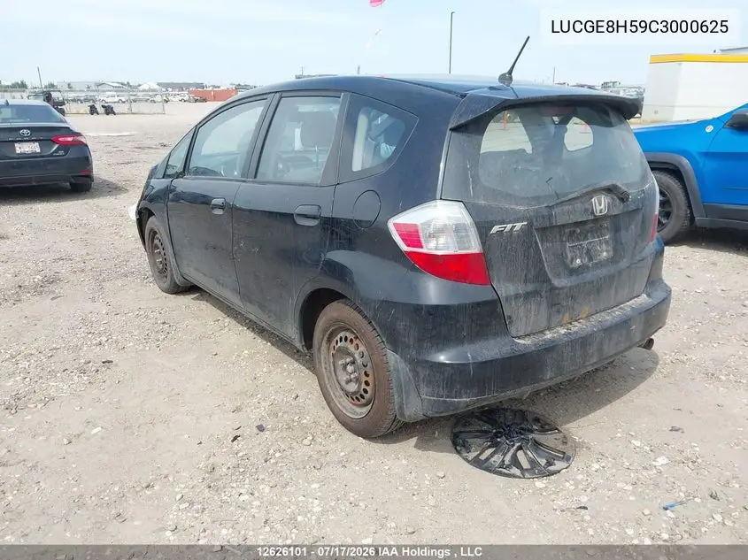 2012 Honda Fit Lx VIN: LUCGE8H59C3000625 Lot: 12626101