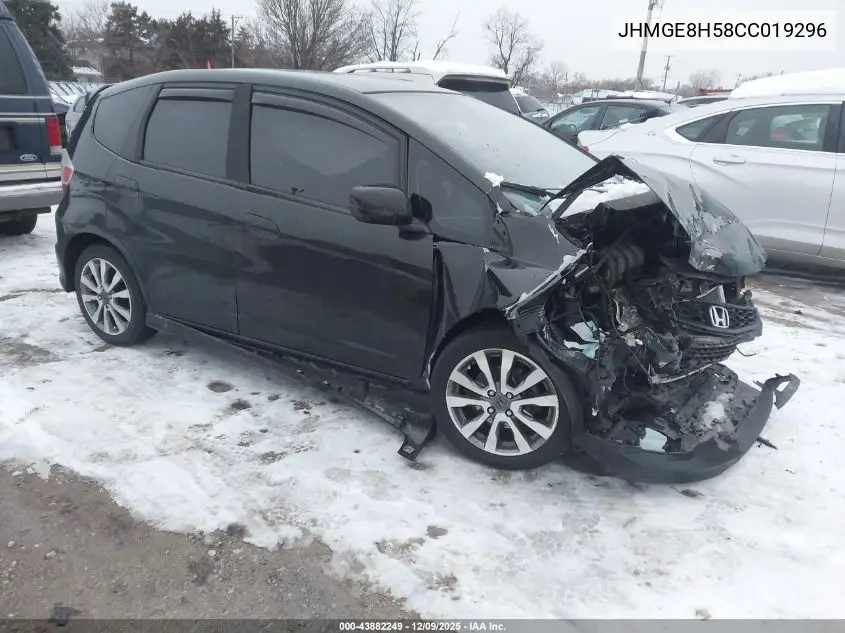 JHMGE8H58CC019296 2012 Honda Fit Sport