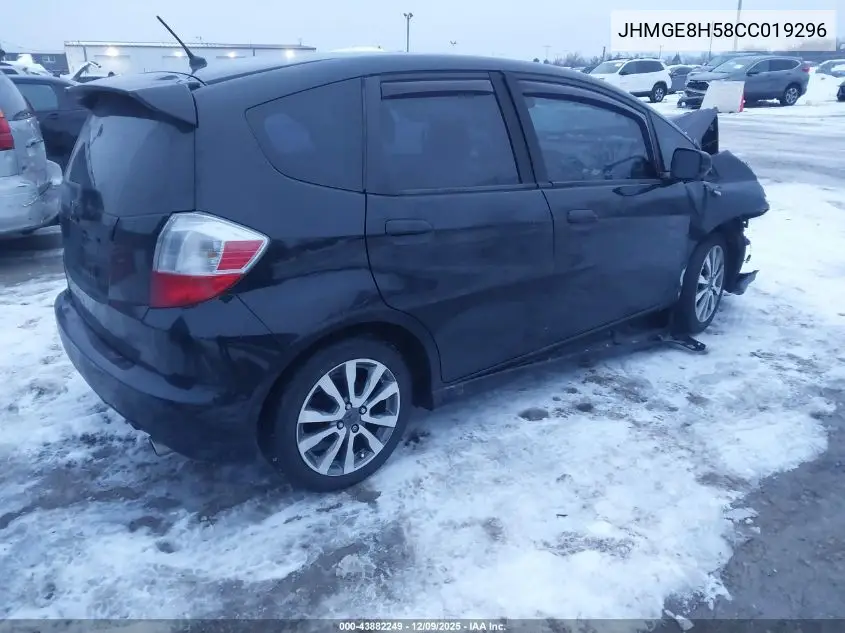 JHMGE8H58CC019296 2012 Honda Fit Sport