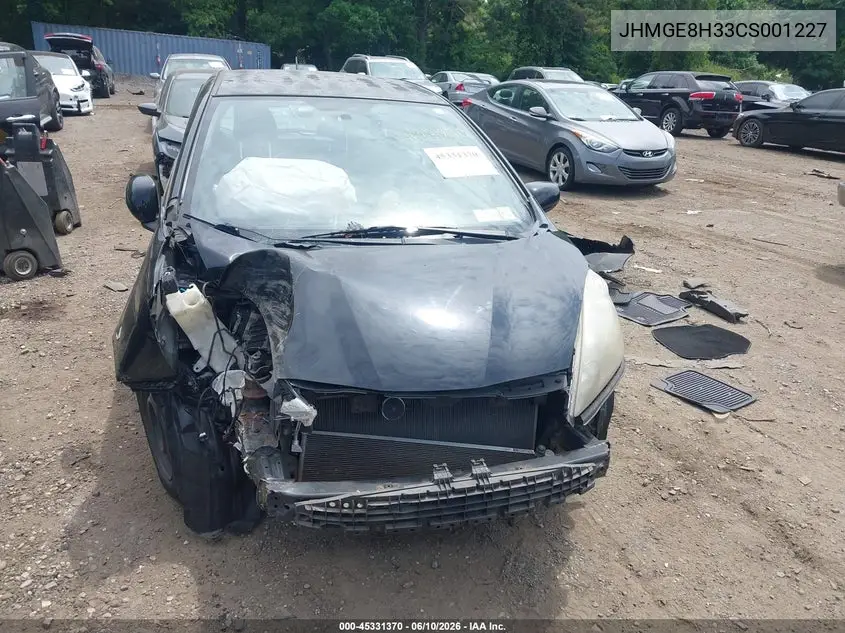 JHMGE8H33CS001227 2012 Honda Fit